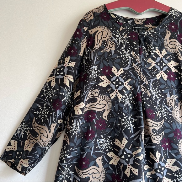 Gudrun Sjoden Tunic Top in Floral Bird Print - Picture 4 of 14